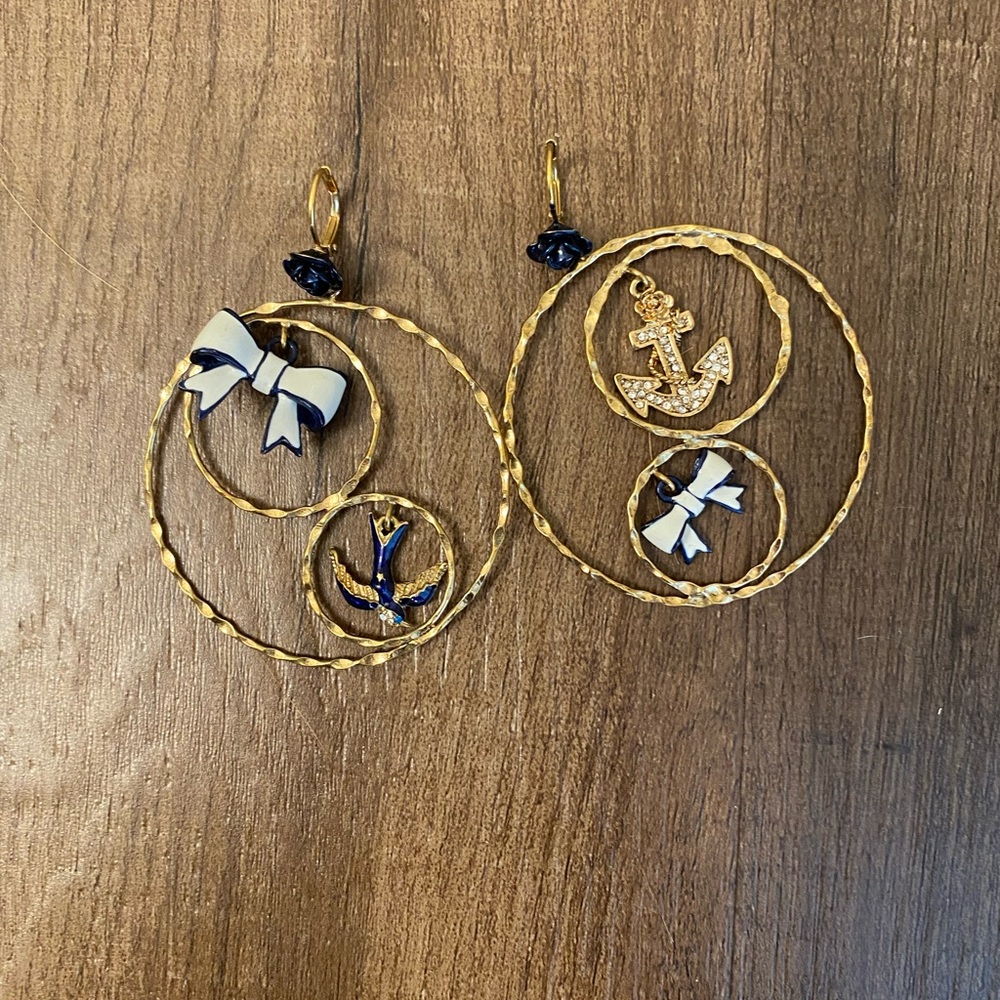 New Betsey Johnson sailor earrings